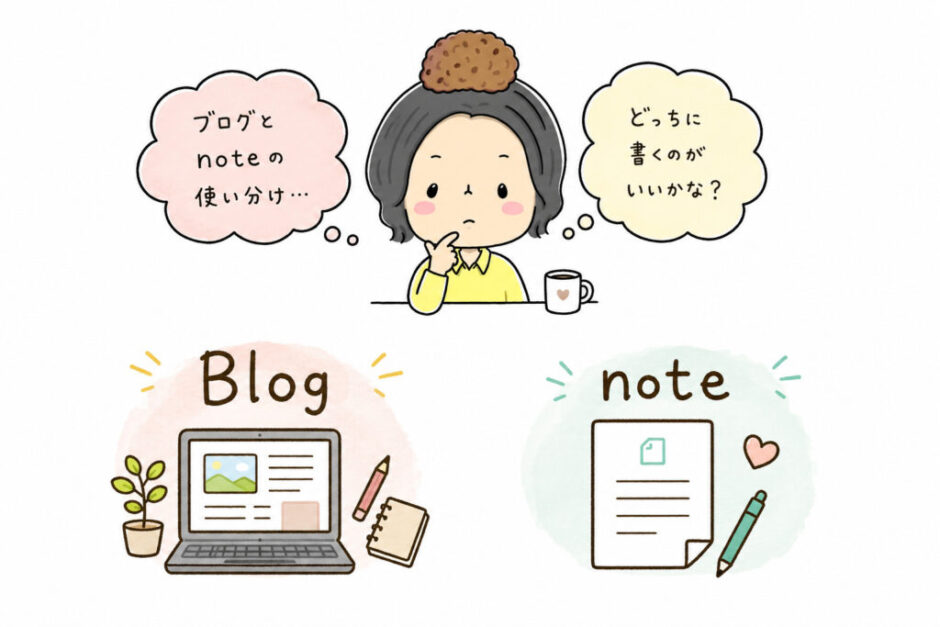 ブログとnoteの使い分け。ブロガー歴10年以上の私が考えて出てきた今の結論。