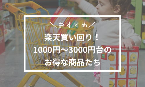 【2024年】楽天買い回りおすすめ！1000円〜3000円台のお得な品をご紹介。